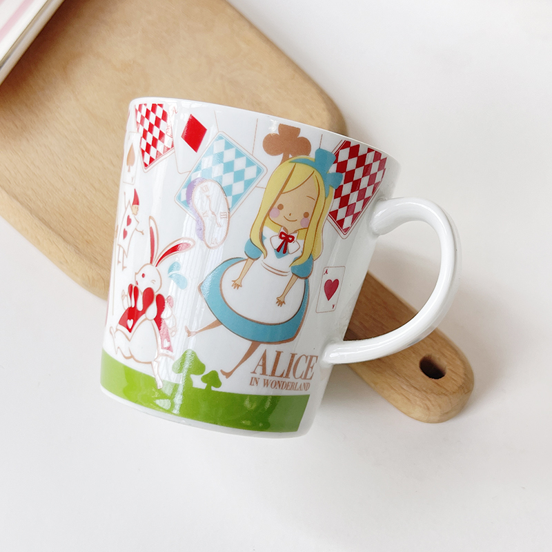 Alice in Wonderland Sweet and Cute Ceramic Cup Coffee Cup Small Cup Juice Cup for Girls and Collectors