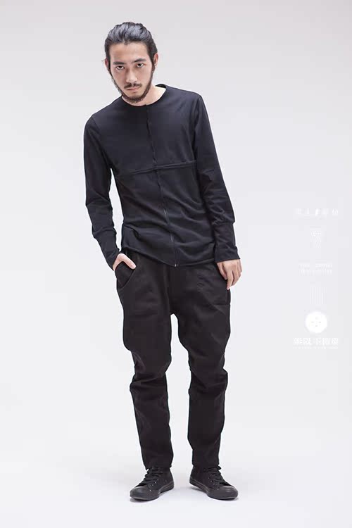 [Vô hạn không lưu hành] cotton dệt kim cắt hữu cơ cắt áo thun dài tay [không phế liệu] áo thun nam tay dài