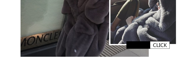 2017 mùa thu và mùa đông mới Gigi với cùng một giả 獭 lông thỏ dày dài trùm đầu fur coat fur coat nữ áo lông thỏ