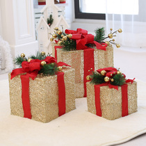 Christmas gift box 4s shop celebration window decoration gift box square exquisite beauty Chen pile head shopping mall decoration layout