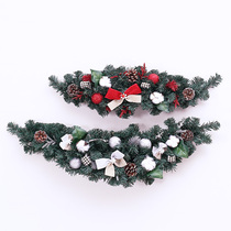 Christmas European style glowing 65 75cm horns rattan wall hanging hotel shopping mall Garland Christmas tree decorations