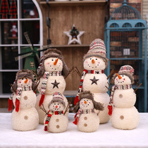 Christmas Decorations Gift Seniors Gift Decoration Pendulum foam snowman scene Lei Feng Cap doll gift items