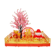 Spring Festival shopping mall decoration sitting with firecrackers and firecrackers swinging pieces New Years decorations New Years decorations New Years windows arrange annual goods scene packages