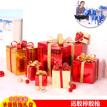 New year Christmas gift box bag decoration festival decoration scene layout gift box pile head prop shop pile ornaments
