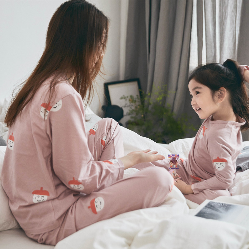 Cotton mềm hoạt hình đan bông khỏa thân ngủ mùa thu quần dài quần pyjama phù hợp với nữ bông trẻ em đồ bộ nam
