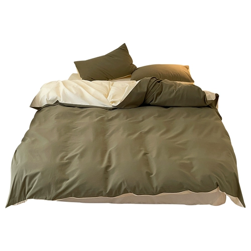 Кремовый хлопковый комплект, покрывало, увеличенная толщина, 4 предмета, простой и элегантный дизайн