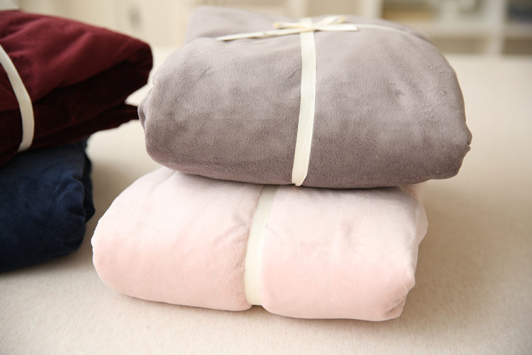 Giường ngủ nhung đơn giản theo phong cách Nhật Bản tấm dày chà nhám flannel trải giường ga trải giường chun đẹp	