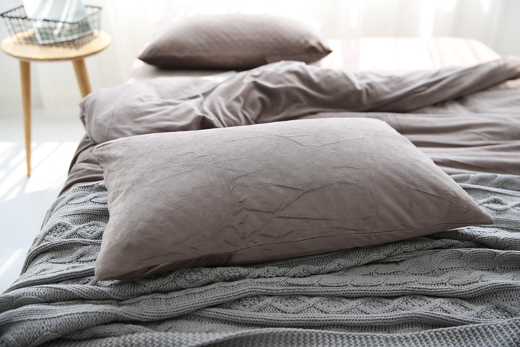 Tai nhung gối mềm flannel chải dày áo gối 48 * 74 - Gối trường hợp gối đỡ cổ