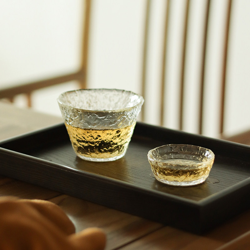 Japan imports hand - made light heat - resistant glass transparent glass hammer cup