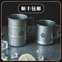 Japan Qingfang Manufacturing Co Ltd Aoyoshi Vintage stainless steel mug drinking cup ins creative beer cup
