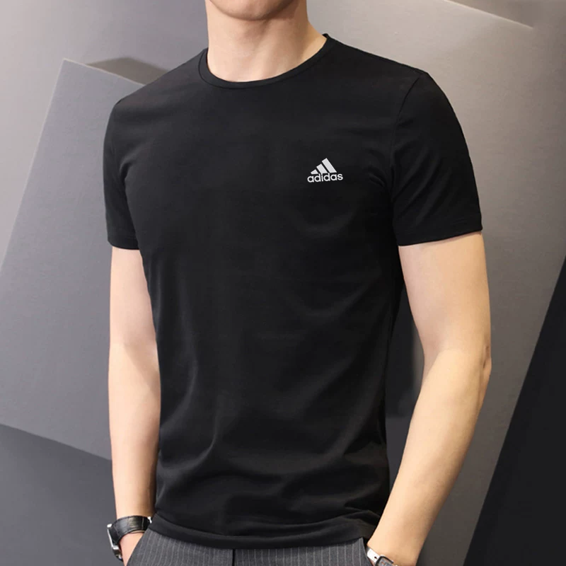 Футболка Adidas осенняя спортивная быстро сохнущая, с коротким рукавом, 2020