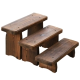 Карбонизированная антикоррозивная деревянная открытая балкона для балконов -лестница цветочная стойка многослойная сплошная деревянная скамья ступенчатая цветочное бассейн бурного окна с длинной полоску