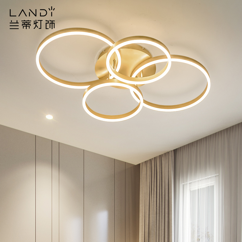 New Nordic led round ceiling lamp atmospheric household living room lamps Simple modern warm room bedroom lights