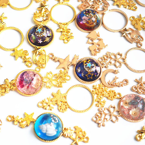 miss small morning diy crystal gum uv epoxy resin double-hole border mould can be matched with 20mm round moulds