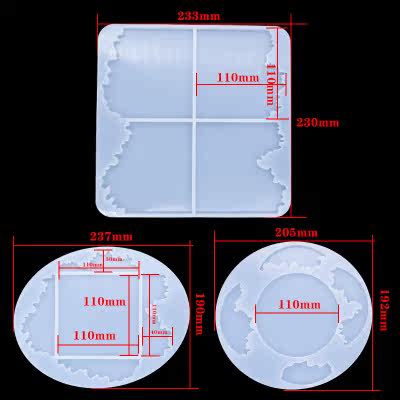 miss small morning diy crystal gum uv epoxy multiple shaped wave shaped swing table cup cushion round mirror