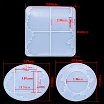 miss small morning diy crystal drop glue uv resin glue multi-shaped wave-shaped table coaster round mirror
