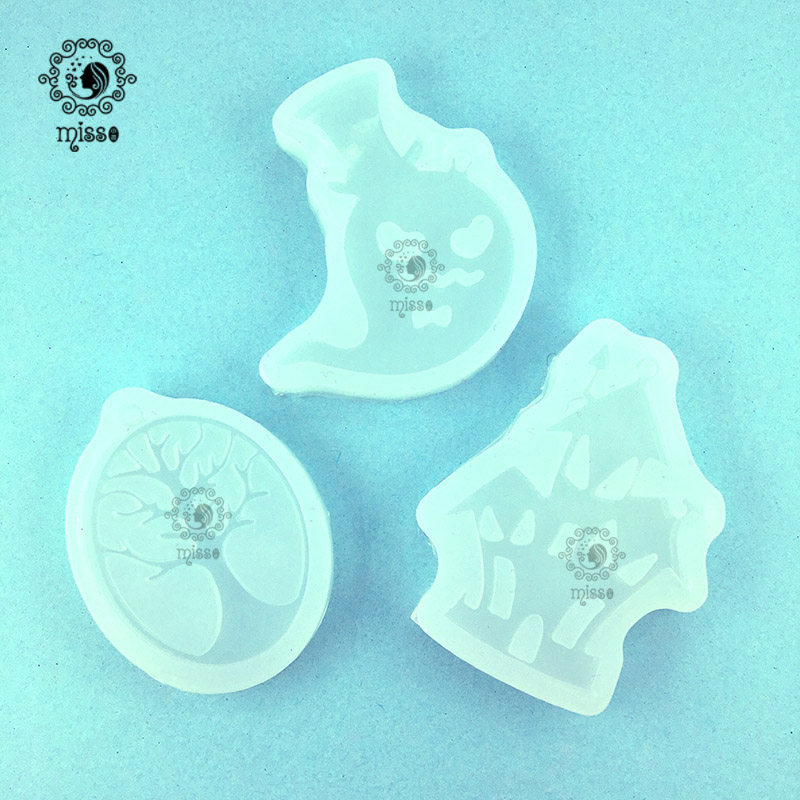 miss small morning diy crystal gum uv epoxy mouth bag demonic Halloween silicone mold ghost