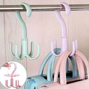 4个装可旋转4抓多功能挂钩收纳架