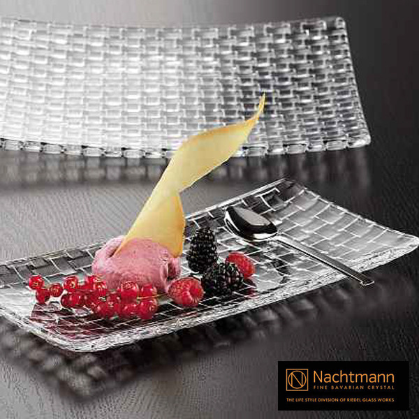 Germany NACHTMANN crystal glass plate rectangular tray cake dish dish European tableware