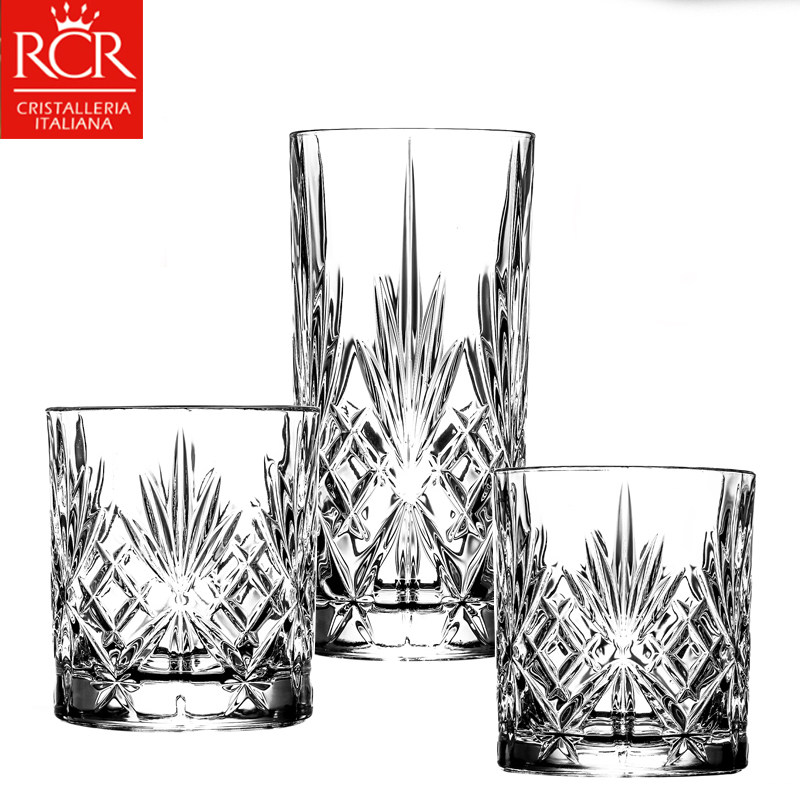 Italian RCR crystal whiskey glass creative bar cocktail glass Rock classical wine vampire with the same paragraph