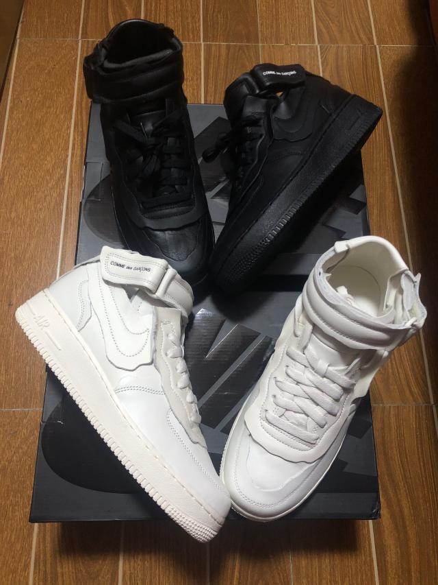 CD3601-100/001 CDG x Nike Air Force 1 Mid AF1 Joint Белый солдат Черный Воин