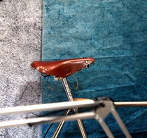 New bicycle saddle retro folding car BROMPTON saddle top layer cowhide bicycle seat cover