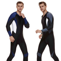 SBART mens thin conjoined winter bathing suit sunscreen jellyfish snorkeling with long sleeves surf beach swimming warm