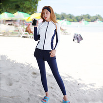 SBART snorkeling water suit female split sunscreen long sleeves slim speed dry snorkeling jellyfish surf suit beach