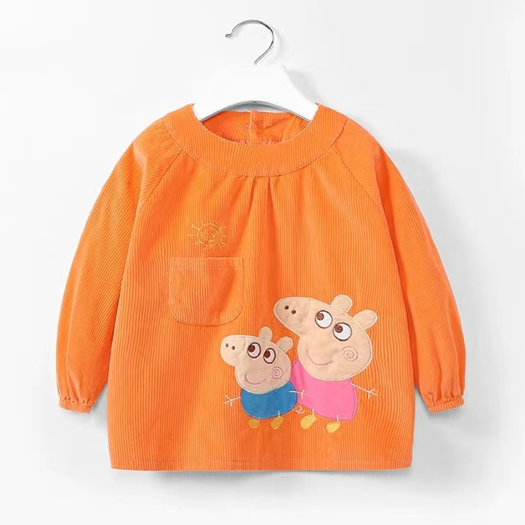 Children's pure cotton corduroy blouse autumn and winter painting clothes
