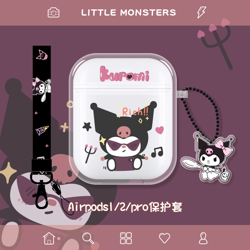 airpods protect shell second-generation small crowd AirpodsPro protective sleeves Apple Bluetooth headphones transparent for three generations