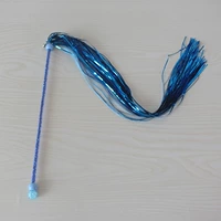 Синий яркий шелк дразнящий кошачий палочка