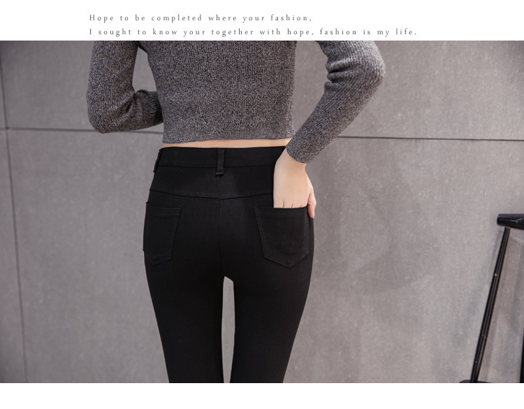 Mùa hè mới mặc quần legging nữ đen bó sát chín điểm quần bút chì quần chân quần thun bó sát quần jean nữ