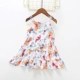 Quần áo trẻ em mùa hè váy lụa bé gái váy vest treo váy hoa mỏng phiên bản Hàn Quốc của váy cotton nhân tạo váy - Váy váy đầm cho bé sơ sinh