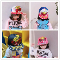 Boy girl three-color cartoon hat accessories 2021 new fashion mesh visor breathable cap baseball cap