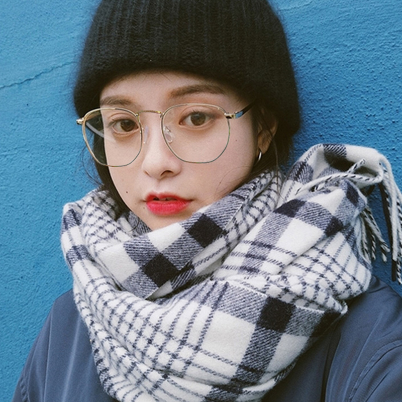 Netred personality Wenjing Eye frames female matching lenses Ginsilk Grand Box Art All-frame Daily Nearsightedness Fashion