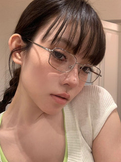 复古小众金丝银色眼镜框近视女款小脸度数可配装饰方形小框高智感