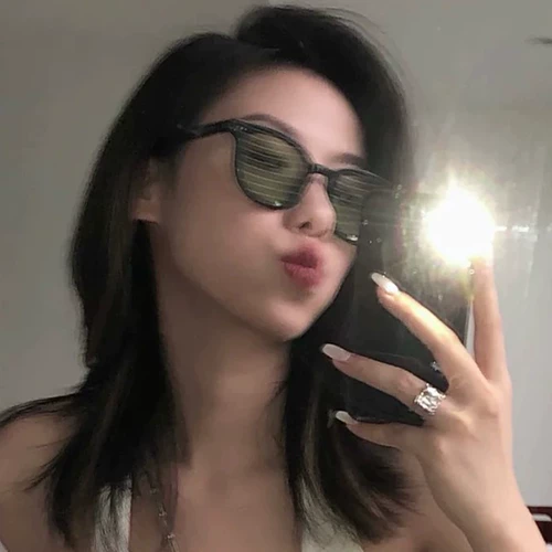 Зеленые брендовые солнцезащитные очки на солнечной энергии, изысканный стиль, популярно в интернете, по фигуре, защита от ультрафиолета