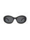 European and American retro oval high cheekbone sunglasses for women with small face, ins style internet celebrity anti-UV sunglasses