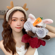 Internet celebrity accessories cute plush headband non-slip cleaning wash face makeup hairband headband hairpin headgear