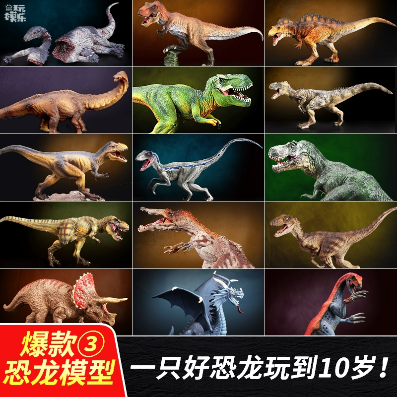 Bộ đồ chơi khủng long chính hãng mô phỏng mô hình động vật Tyrannosaurus rex nhựa đồ chơi trẻ em món quà cậu bé - Đồ chơi gia đình