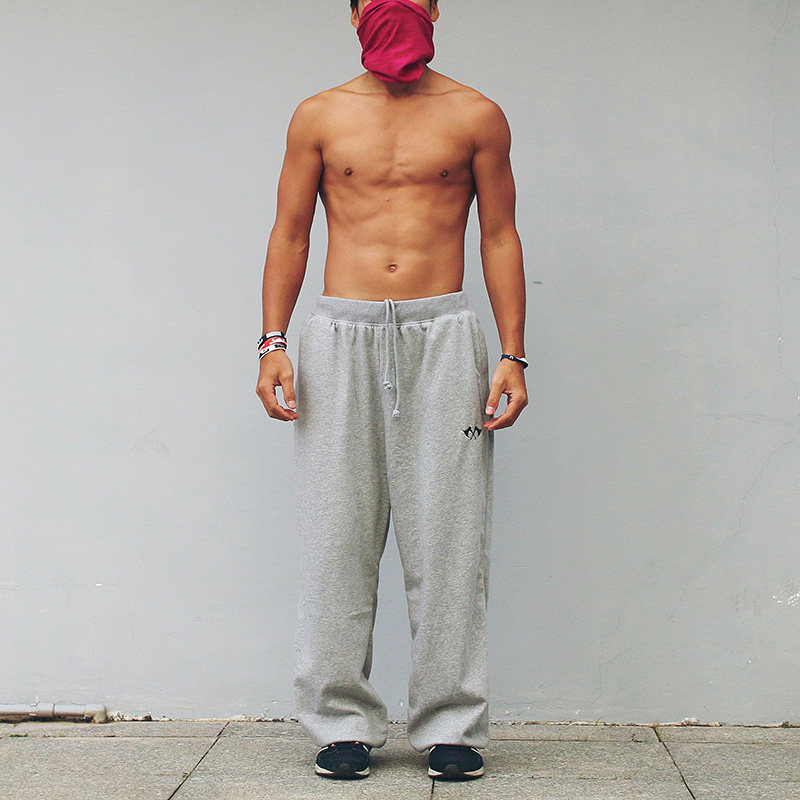 Magic sky axe MF parkour pants training pants British style fat plus size wide leg straight ultra loose pants