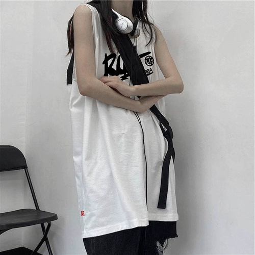 Спортивный баскетбольный жилет для спортзала подходит для мужчин и женщин в стиле хип-хоп без рукавов, свободный крой, впитывает пот и запах