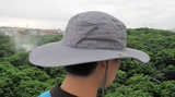 Axeman Esman Wide Border Defense UV Covere Cover/Outdoor Round Hat/Jungle Hat/Flip Denim Hat