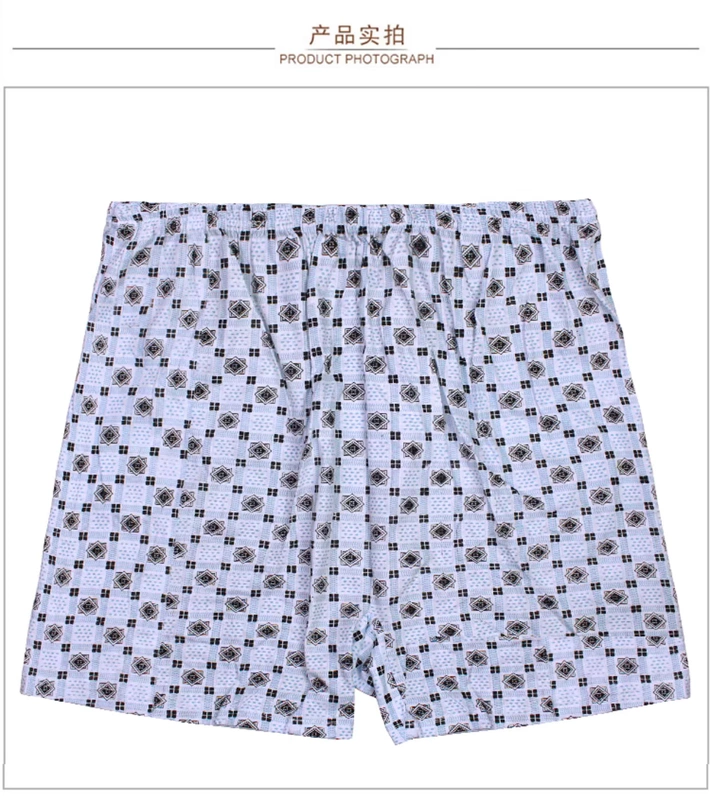 Đồ lót trung niên và trung niên nam cotton boxer ông già eo cao lỏng lẻo kiểu cũ quần short vuông cỡ lớn quần sịp nam