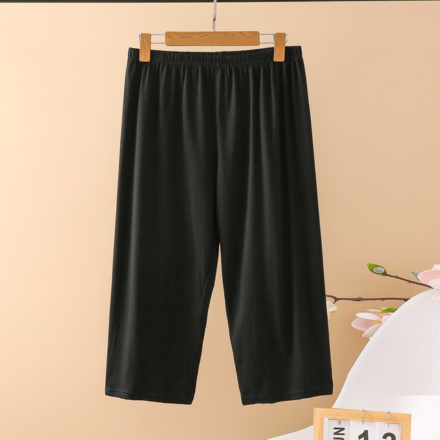 Pyjama pants ຜູ້ຊາຍຝ້າຍບໍລິສຸດສາມໄຕມາດກາງເກງກາງເກງອາຍຸກາງແລະຜູ້ສູງອາຍຸຂະຫນາດໃຫຍ່ວ່າງກາງເກງຝ້າຍບາດເຈັບແລະຜູ້ສູງອາຍຸສາມໄຕມາດສັ້ນ summer