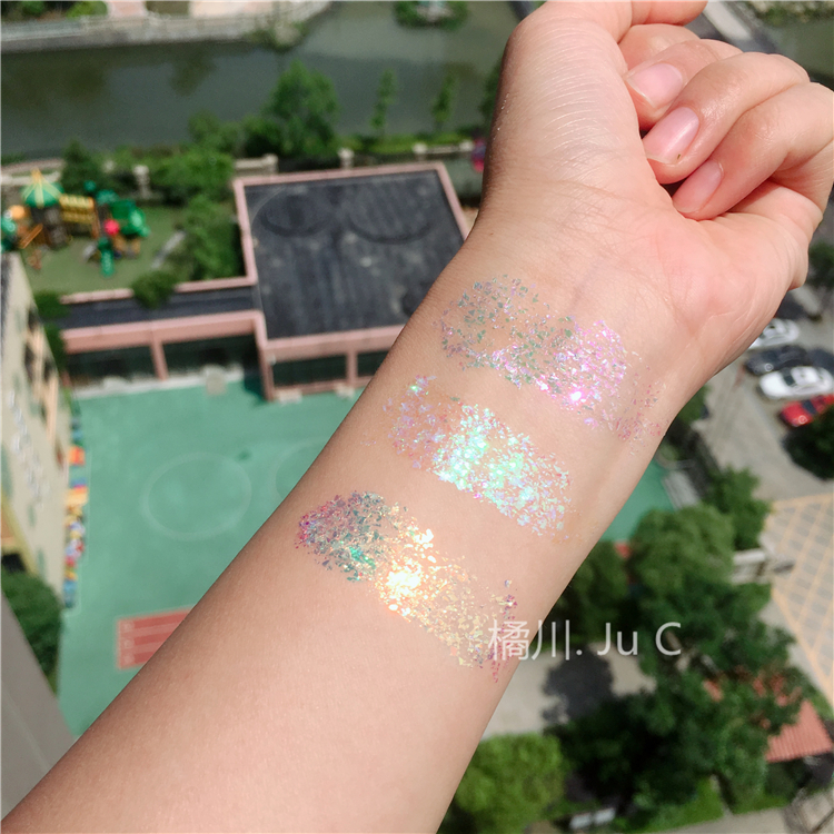 Màu sắc sặc sỡ cao kem men elf bụi sequin long lanh bóng mắt trang điểm mắt flash girl girl in nàng tiên cá vảy - Bóng mắt phấn mắt tutu 802