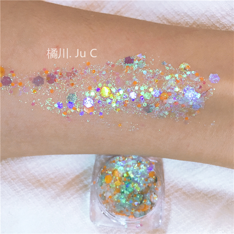 Cô gái trang điểm wizard bụi mermaid cân độ bóng cao sequin gel kem flash hiển thị ins mặt mềm chị bóng mắt nhũ klavuu