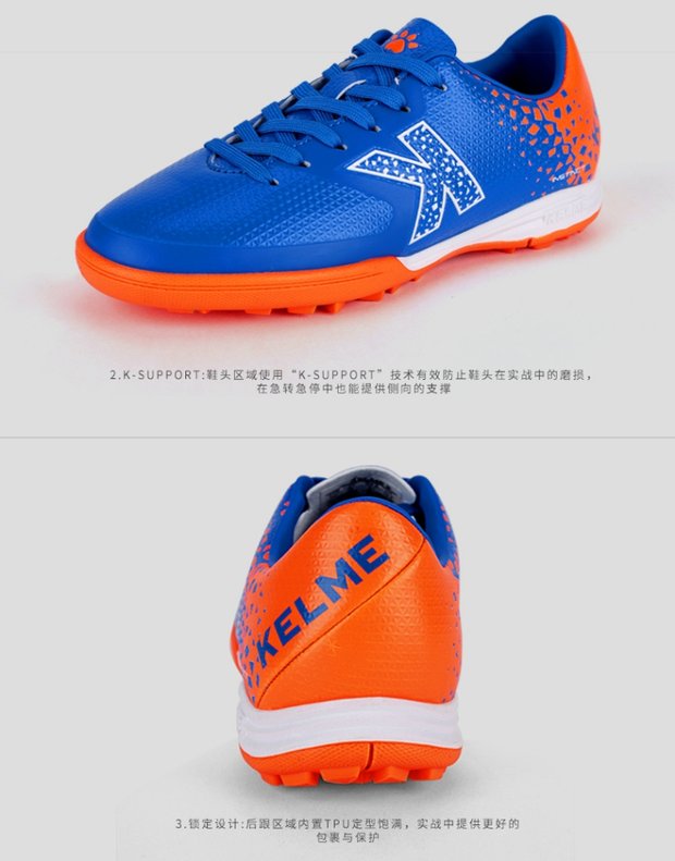 Giày bóng đá KELME Kalmei trẻ em TF bị hỏng móng đào tạo giày chống trượt giày cỏ nhân tạo màu xanh lá cây K98C - Giày bóng đá giày thể thao adidas nam