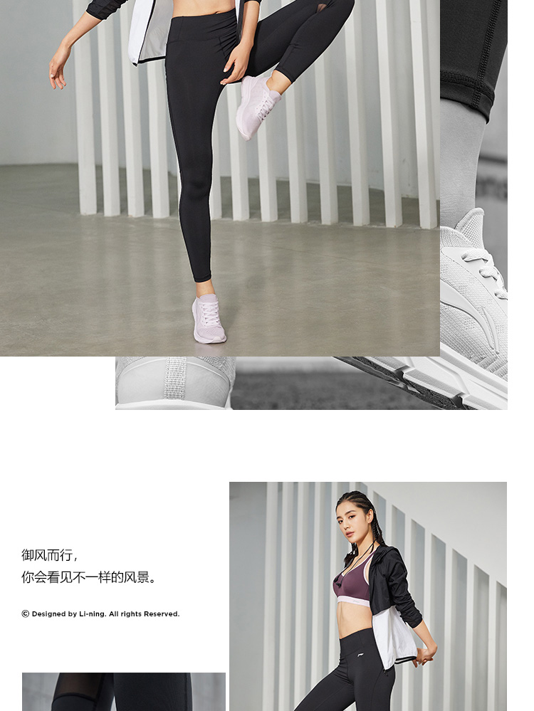 Giày chạy bộ Li Ning Giày nữ 2019 mới thoáng khí vớ nhẹ đôi giày đôi giày chạy giày trắng giản dị - Giày chạy bộ giày chạy bộ adidas