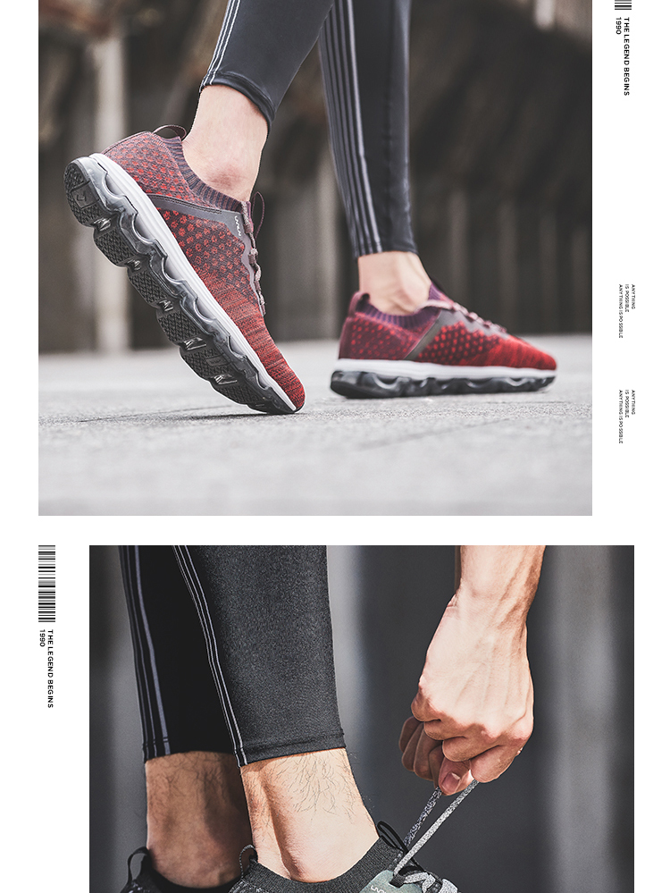 Li Ning giày chạy bộ giày nam bóng tối Li Ning arc cọ đầy đủ hấp thụ sốc một giày thể thao dệt giày thể thao adidas